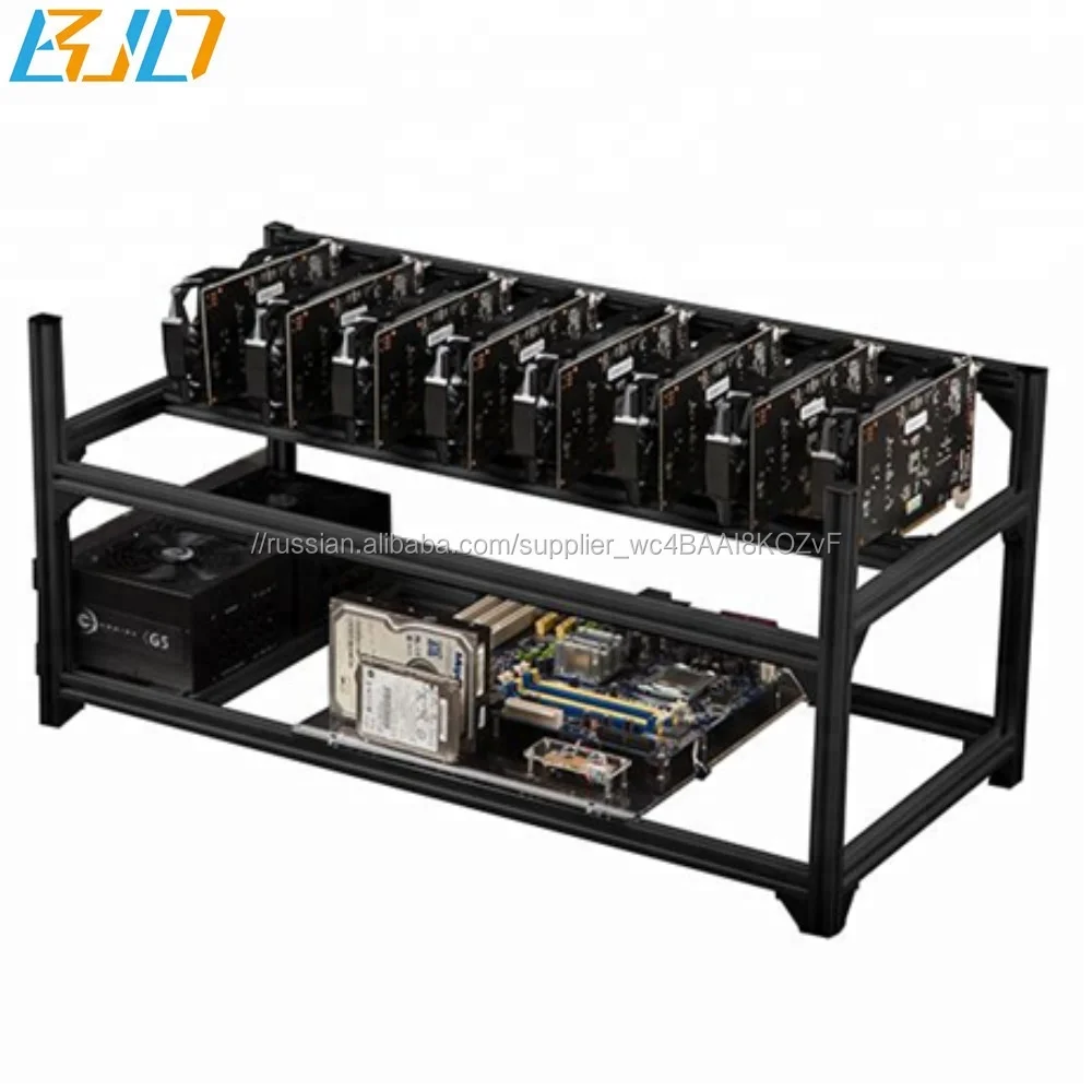Оптовая продажа 8gpu открытым горного воздуха rig чехол для добычи bitcoin
