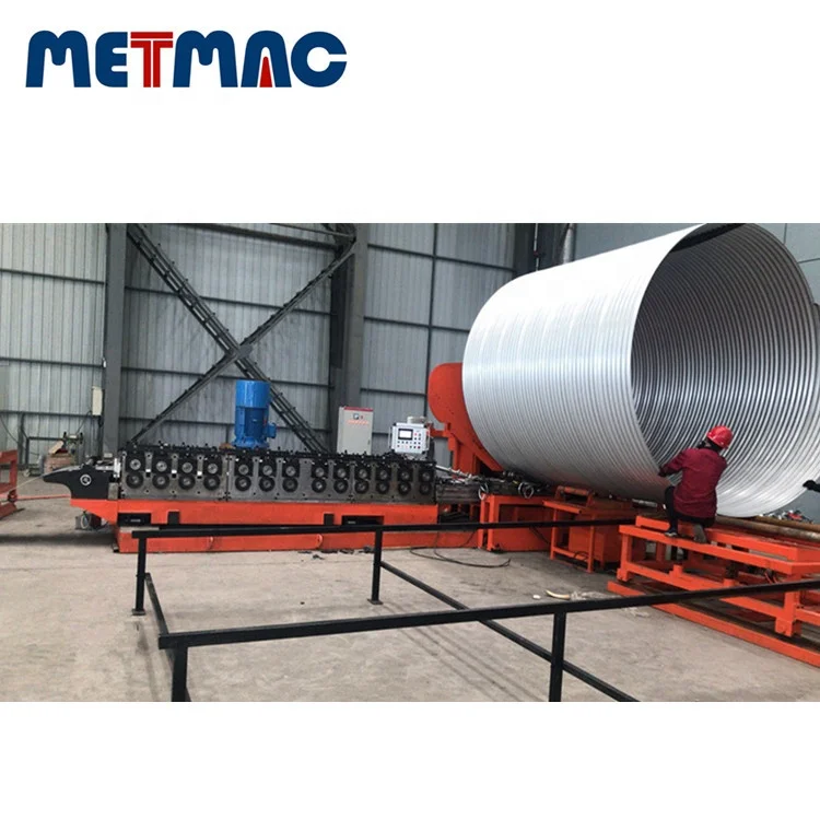 
Large diameter corrugated steel pipe forming machine for underground water pipe 