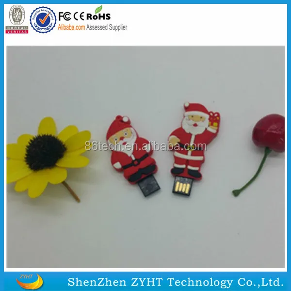 Оптовая продажа рекламных подарок Мода Дизайн мягкой резины индивидуальные Рождественский Снеговик Usb Flash Drive для друзей h