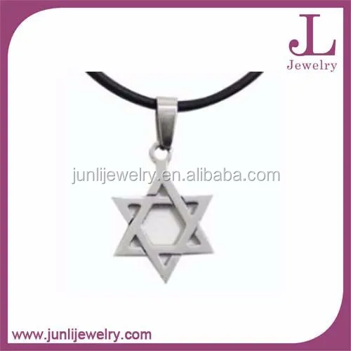 2 в 1 мужчины тег из нержавеющей стали Star Of David Кулон