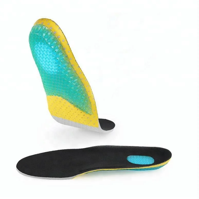 Hot Selling High Arch Orthotics Shock Absorption Plantar Fasciitis Feet Pain Relief Sports Insoles