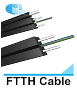Режим 2 ядро перевозку груза падения волоконно-оптический FTTH оптический кабель на открытом воздухе с пластиковый барабан