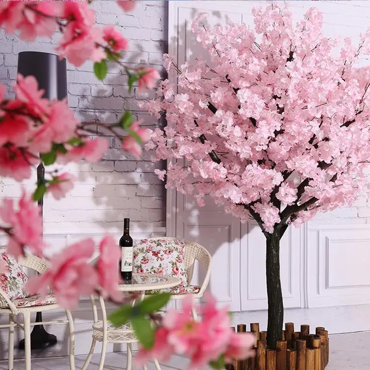 Large simulated silk cherry blossom tree artificial cherry blossom for sale