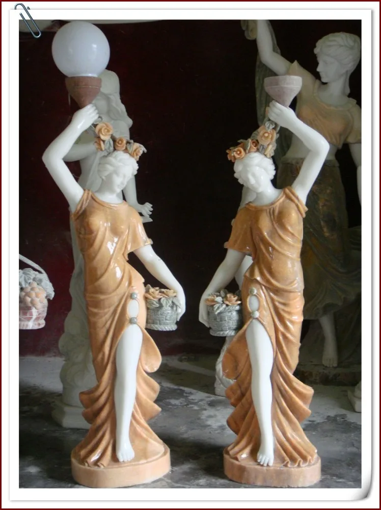 Beautiful western marble female figure sculpture