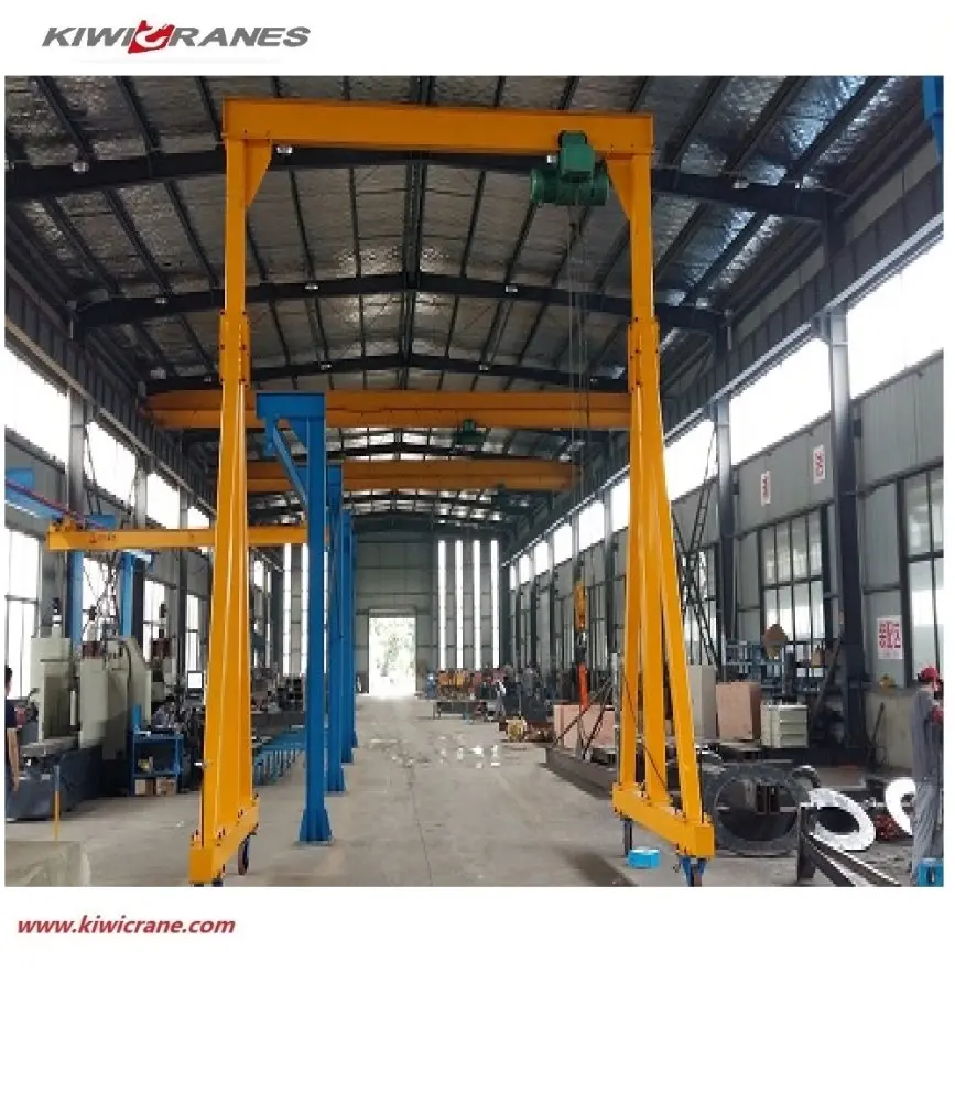 1000kg China Light weight portal mobile gantry crane 1ton with manual operate