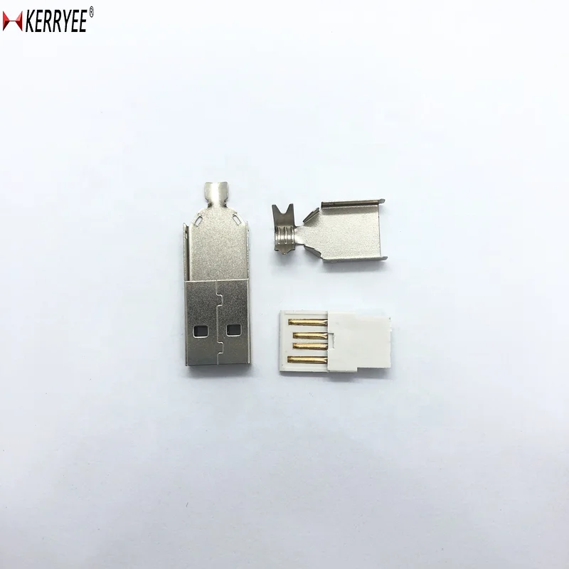 
USB connector male plug type A solder 