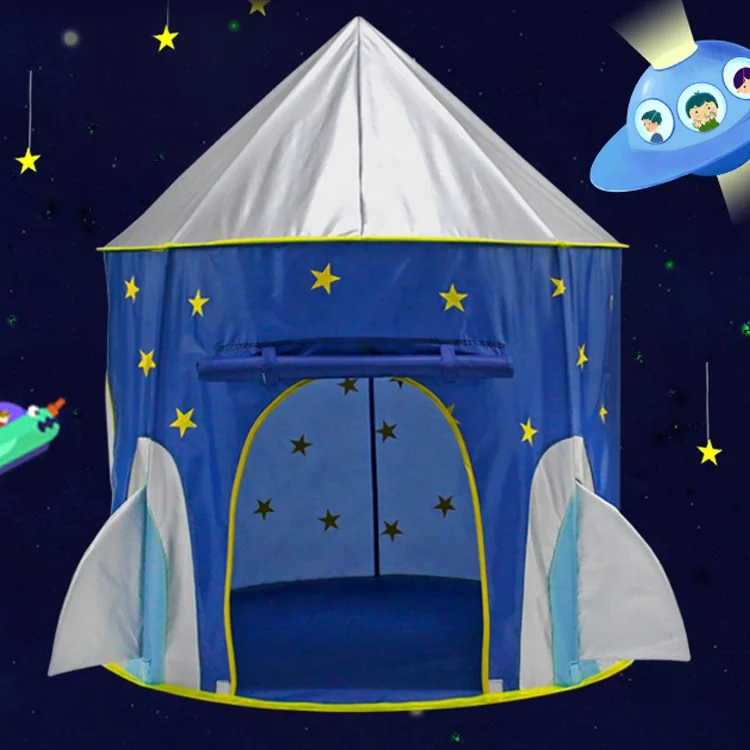 
Hot Sale Amazon Kids Tent Outer Space Rocket Toy Tent 