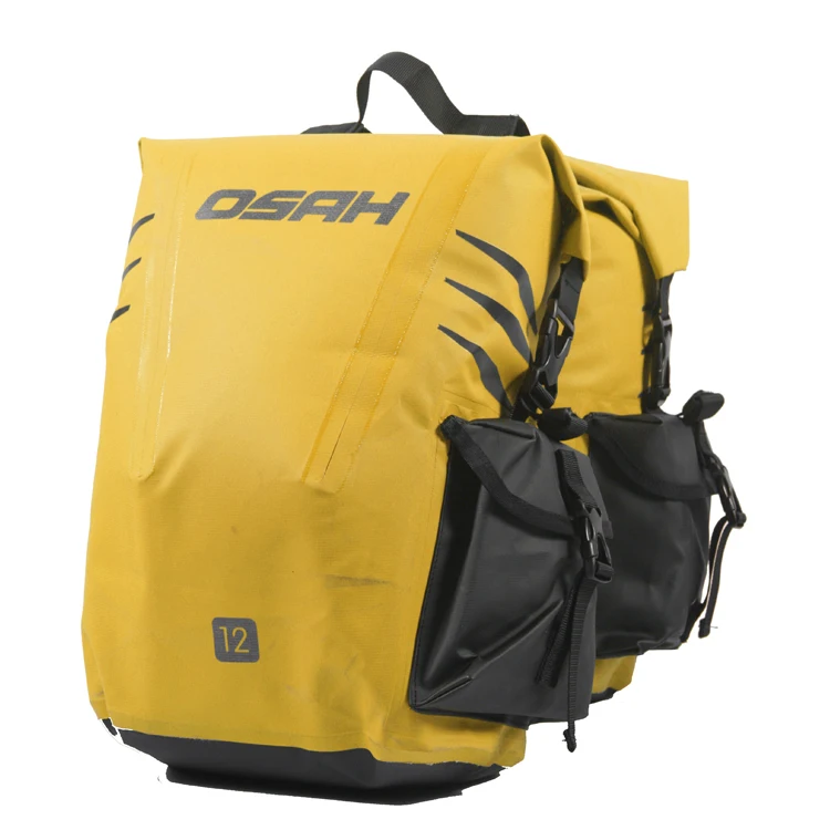 2019 Yellow motorcycle pannier bag bicycle bag pannier waterproof bicycle rear pannier bag