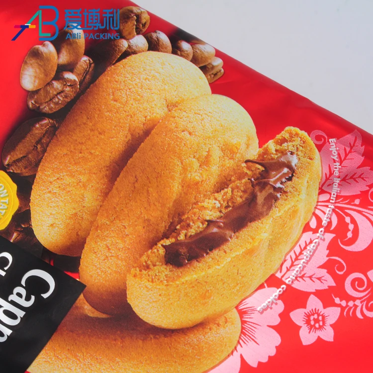 Customized Plastic Cookie Packaging Side Gusset Bag for biscuits