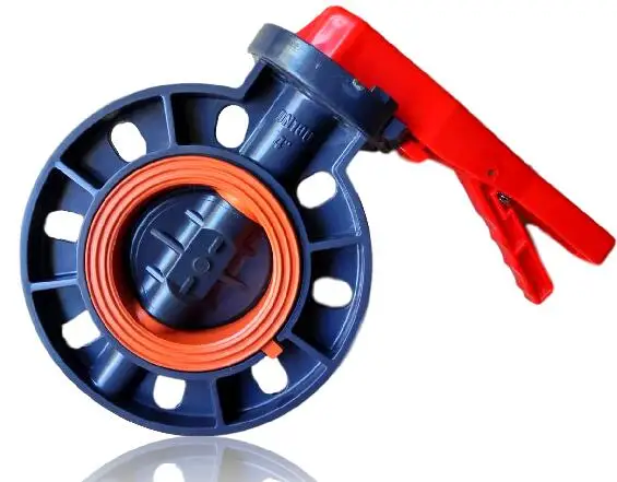 chemical industry images fpm seat wafer dn50 to dn200 pvc pp pph abs manual butterfly valve