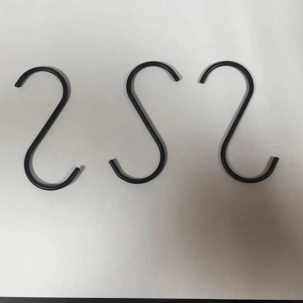 Stainless steel S type shape hook metal J hook, S hook for kitchen hanger