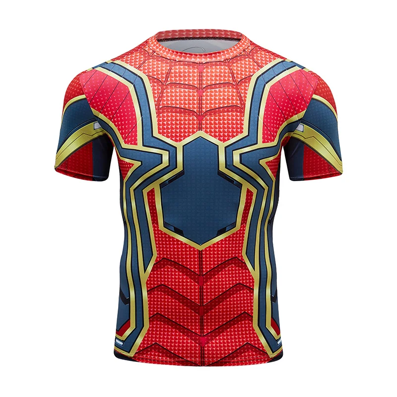 Men Super Hero Winter Soldier 3D Printed T Shirts Sublimated Jiu Jitsu Bjj Rash Guard