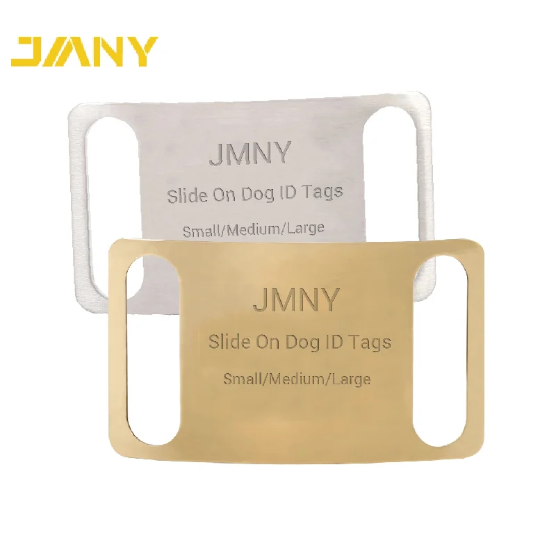 Factory Directly Wholesale Custom Logo Engraved Brass Rivet-On Dog Collar Name Plates