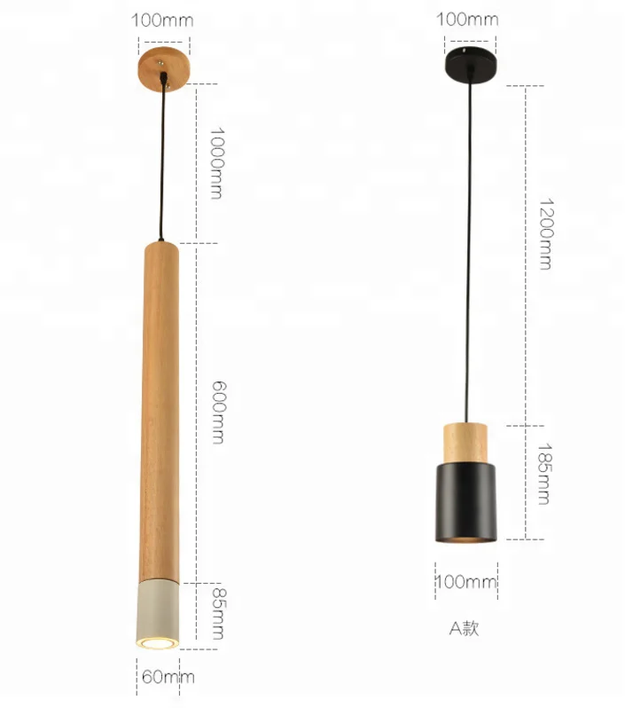 New creative modern wood staircase chandeliers lighting led linear aluminum material pendant light