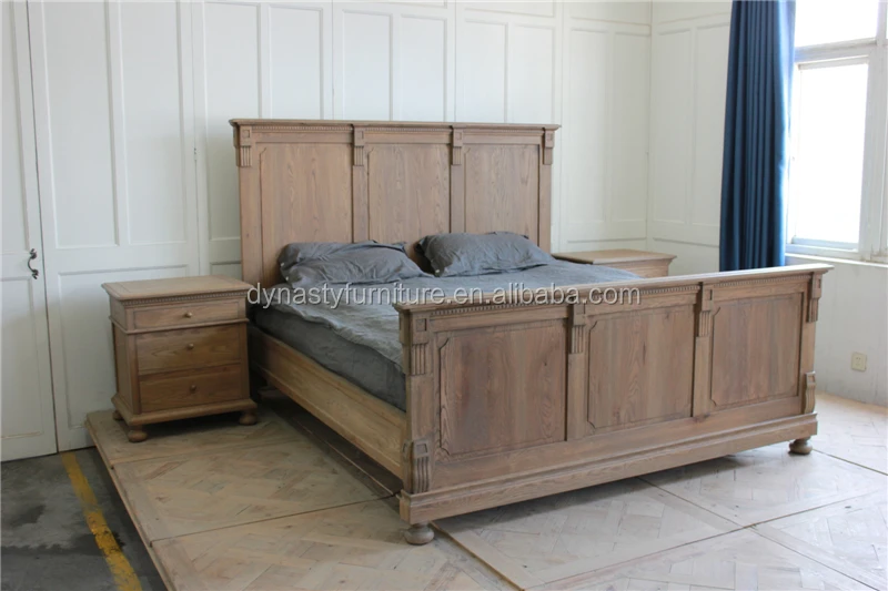 french style wooden furniture/reclaimed wood beds