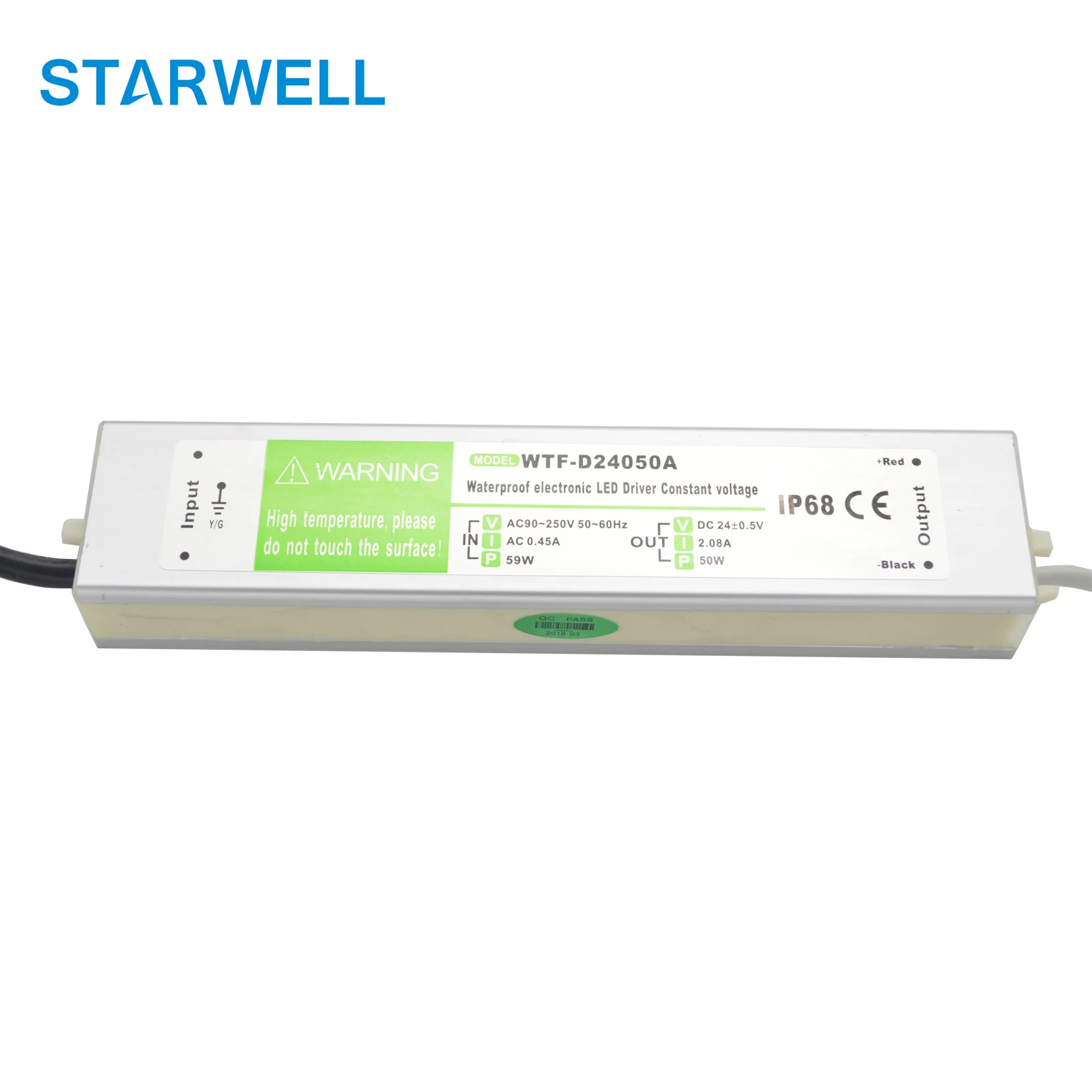 WTF-D12050A 12V / 24V постоянное напряжение Тип 50W IP67 Светодиодный