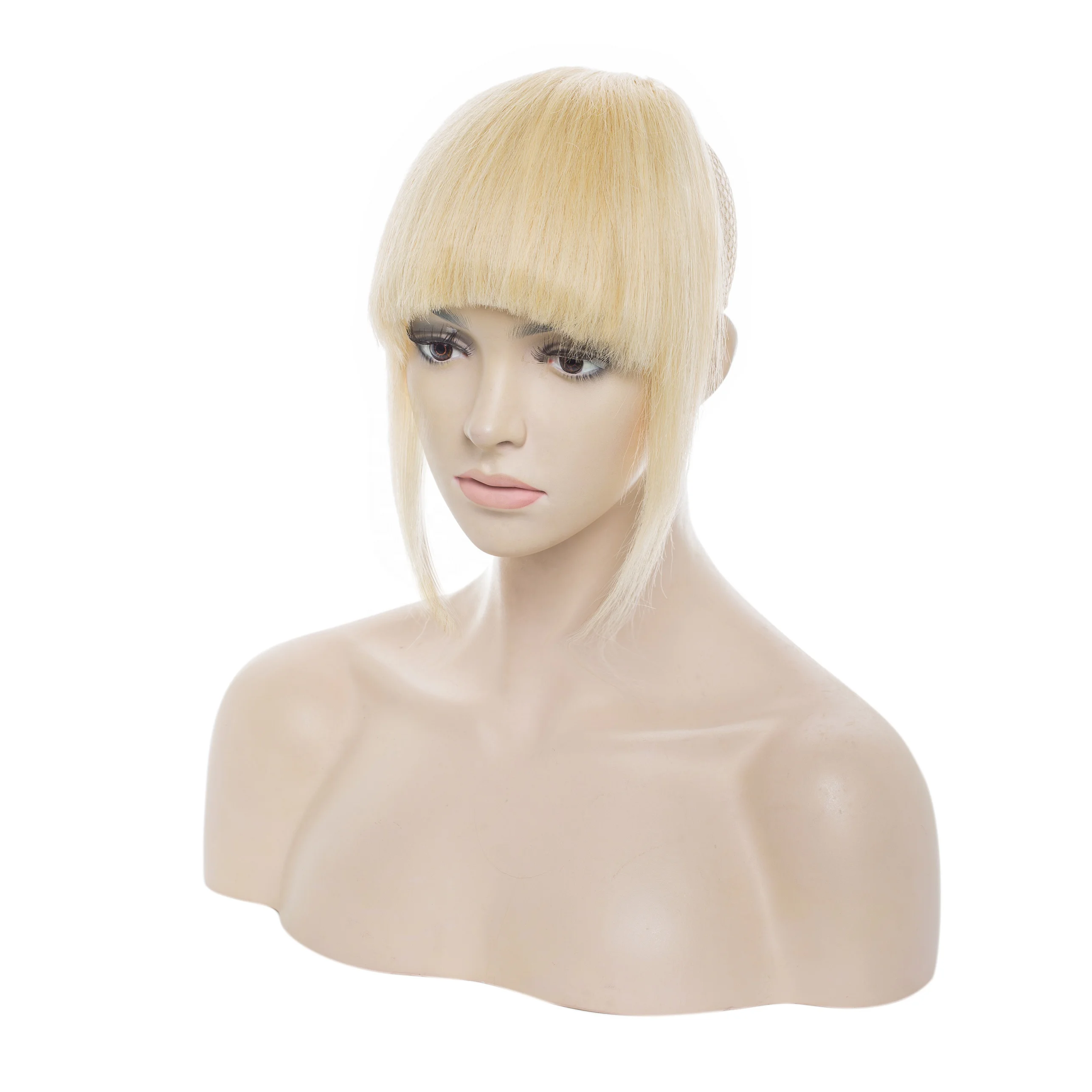 Good volume Human Hair Fringe 100% Virgin Brazilian hair clip in bang cute hairpieces for women