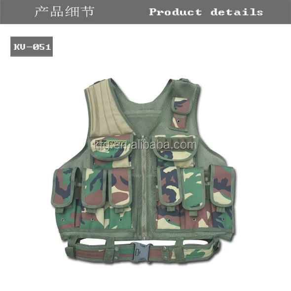 Combat Breathable Mesh Vest High Quality Military Equipment Tactical Vest with Holster for Police