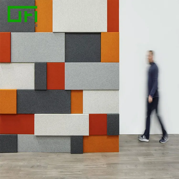 Звукопоглощающий материал с защитой от шума, 3D ПЭТ фетровые звуковые панели, акустические панели из полиэстера