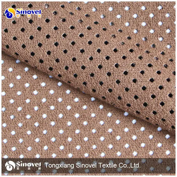 
Оптовая продажа, полиэфирная перфорированная замшевая ткань/перфорированная замша 