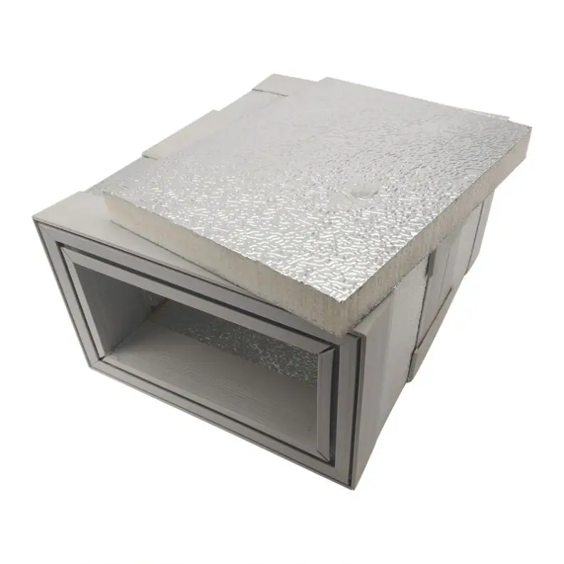 HVAC pre-insulated air duct ceiling polyurethane foil pir panel with aluminum foil