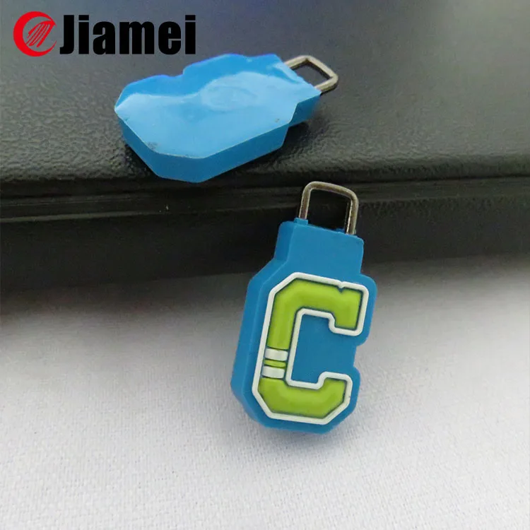 
Custom Zip Lock Bags Logo Zinc Alloy Zipper Puller 