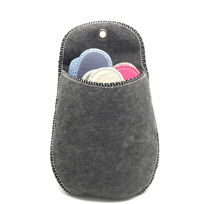 5 in 1 felt bag cheap indoor house guest slippers set