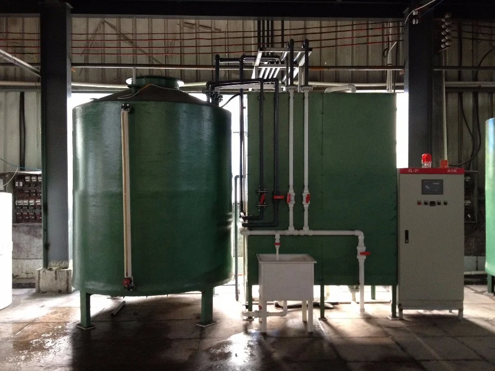 
Fully automatic sulfuric acid mixing plant with acid densities freely select-able in 0.001g/cm3 steps 