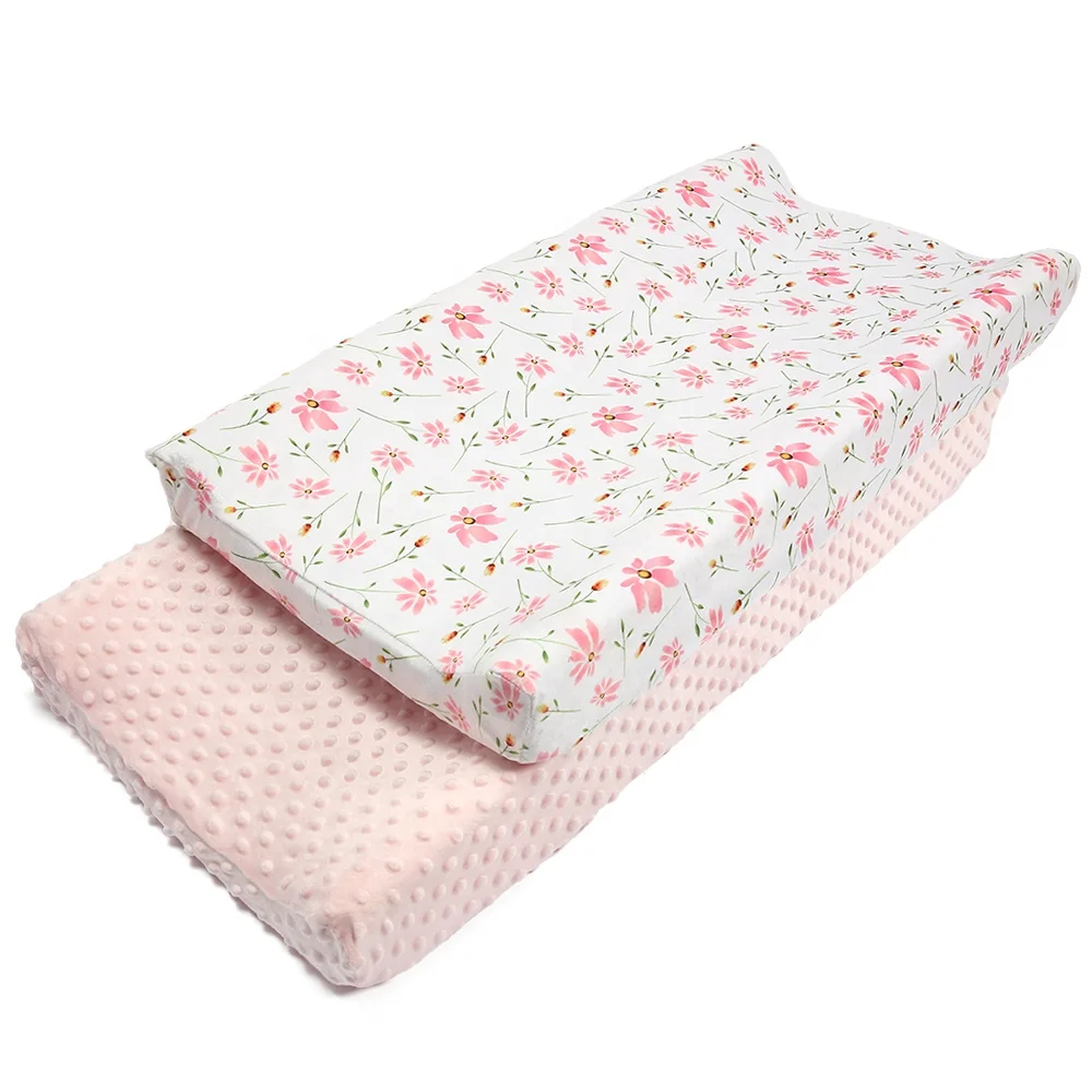 
High Quality Stretchy Minky Fabric Changing Pad Cover Cradle Sheet Changing Table Pads Covers For Boys&Girls 