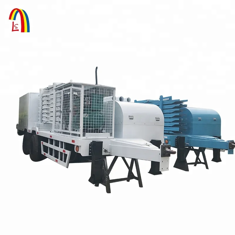 Trailer mounted agriculture equipment for steel arch building