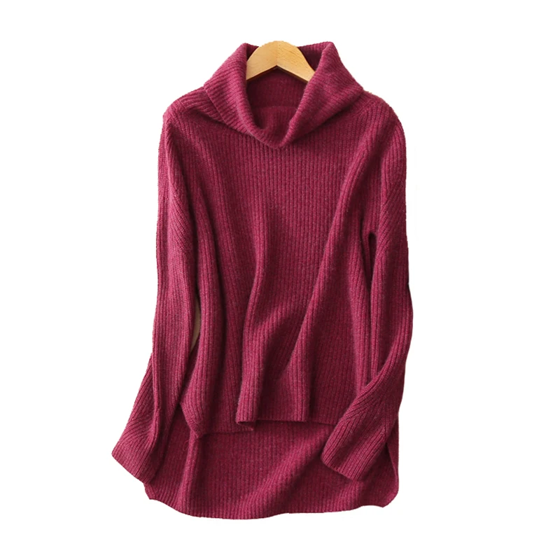 Women turtleneck sweater winter pullover women thick sweater loose solid color warm cashmere sweaters