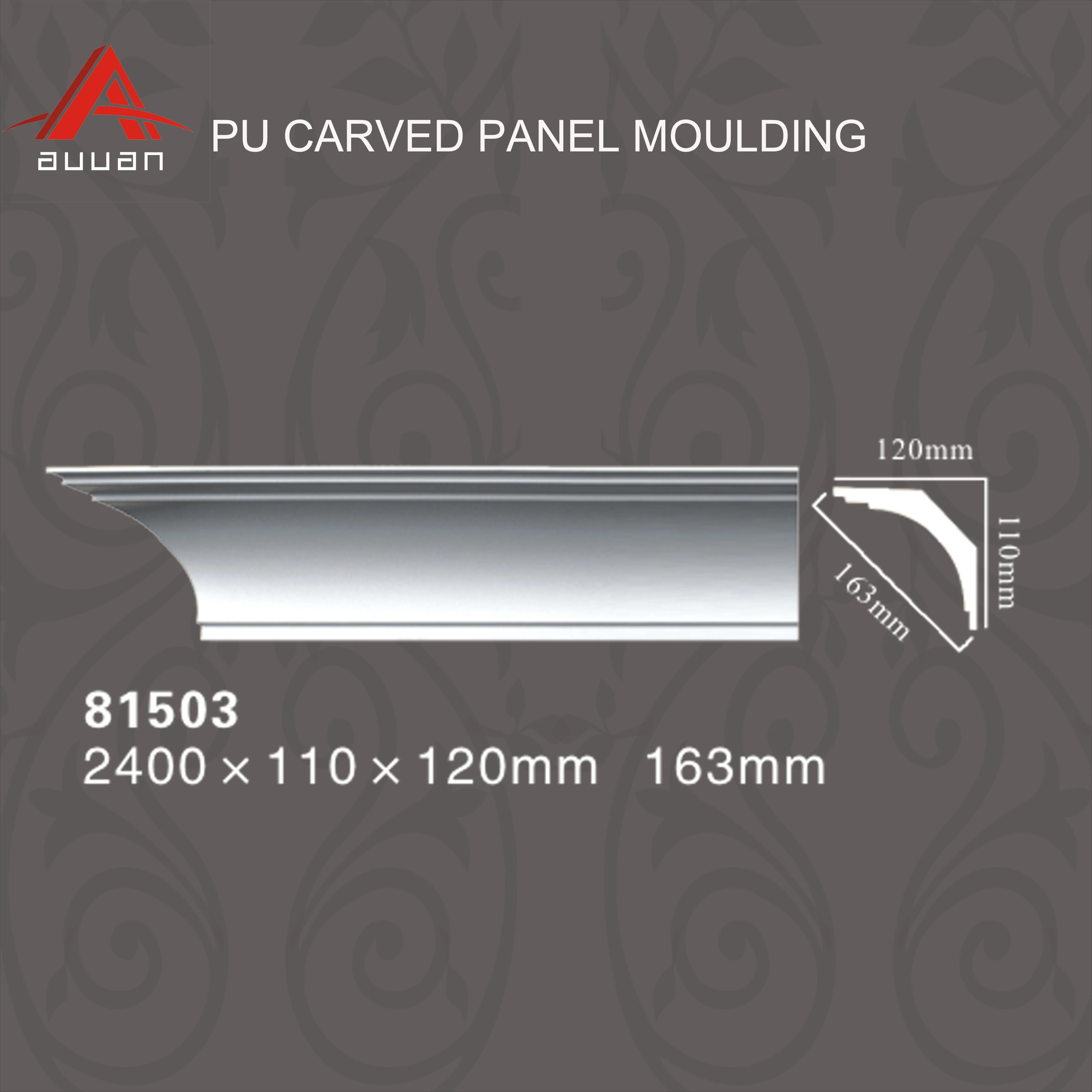 Malaysia Polyurethane Foam Molding Frame Cornice Dentil Moulding for House