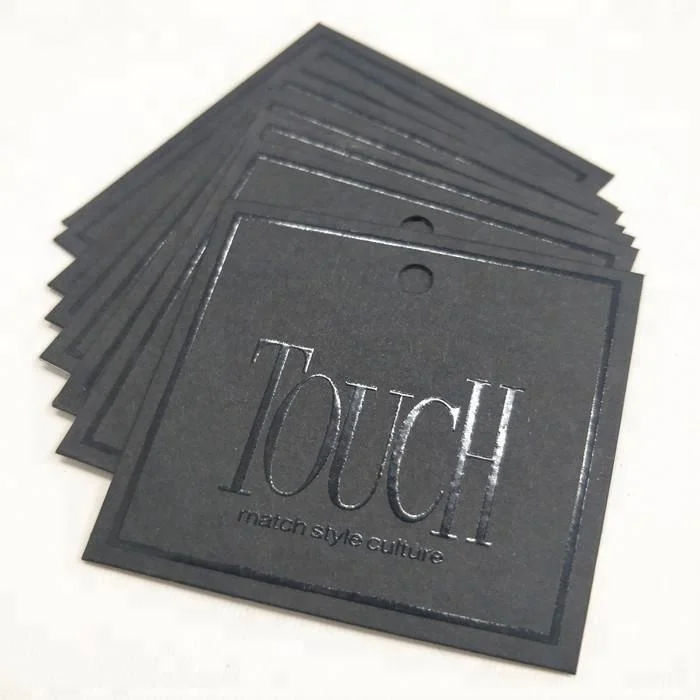 White Gold Printed Plastic Paper Jewellery Hang Tag