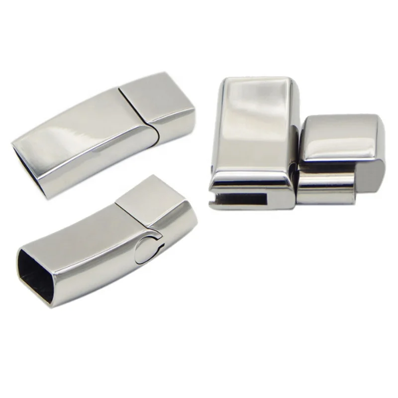 Hot Sales Fashion Accessories Stainless Steel Leather Bracelet Clasp