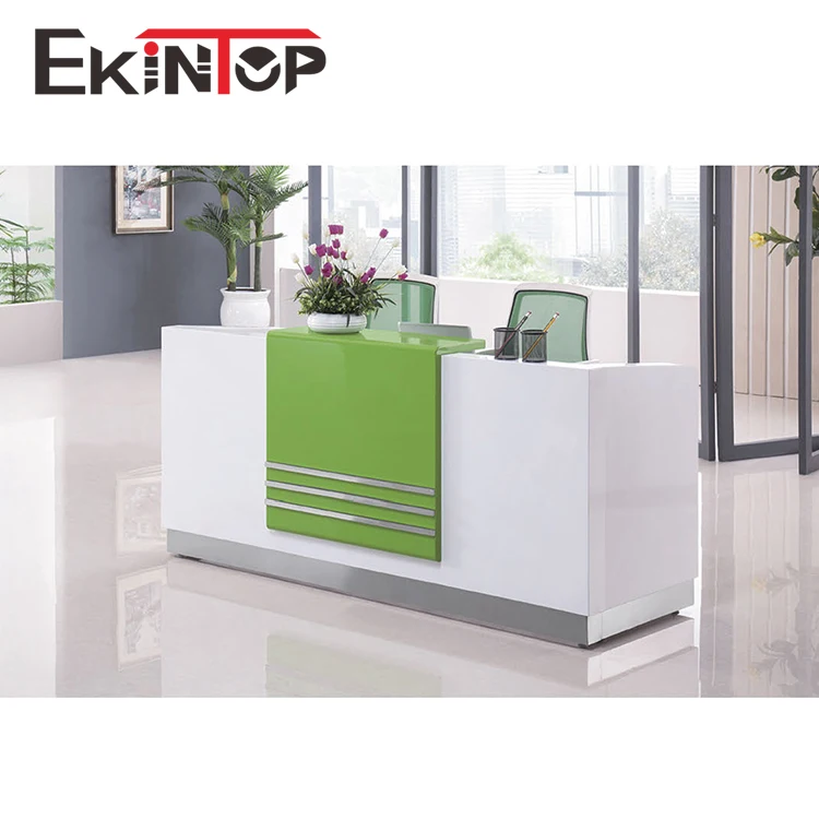 Wholesale glass furniture luxury modern design receptionist front office reception counter desk table for sale