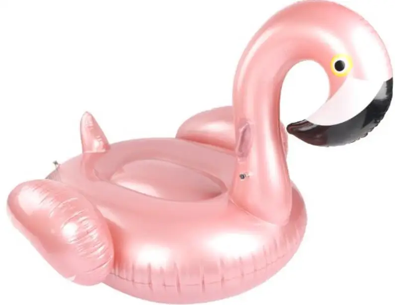 Hot sale pearl pink flamingo inflatable lounge pool float with handles