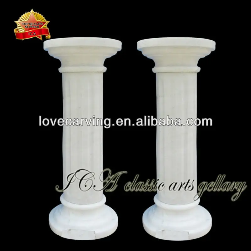 
Natural small white stone pillars for sale 