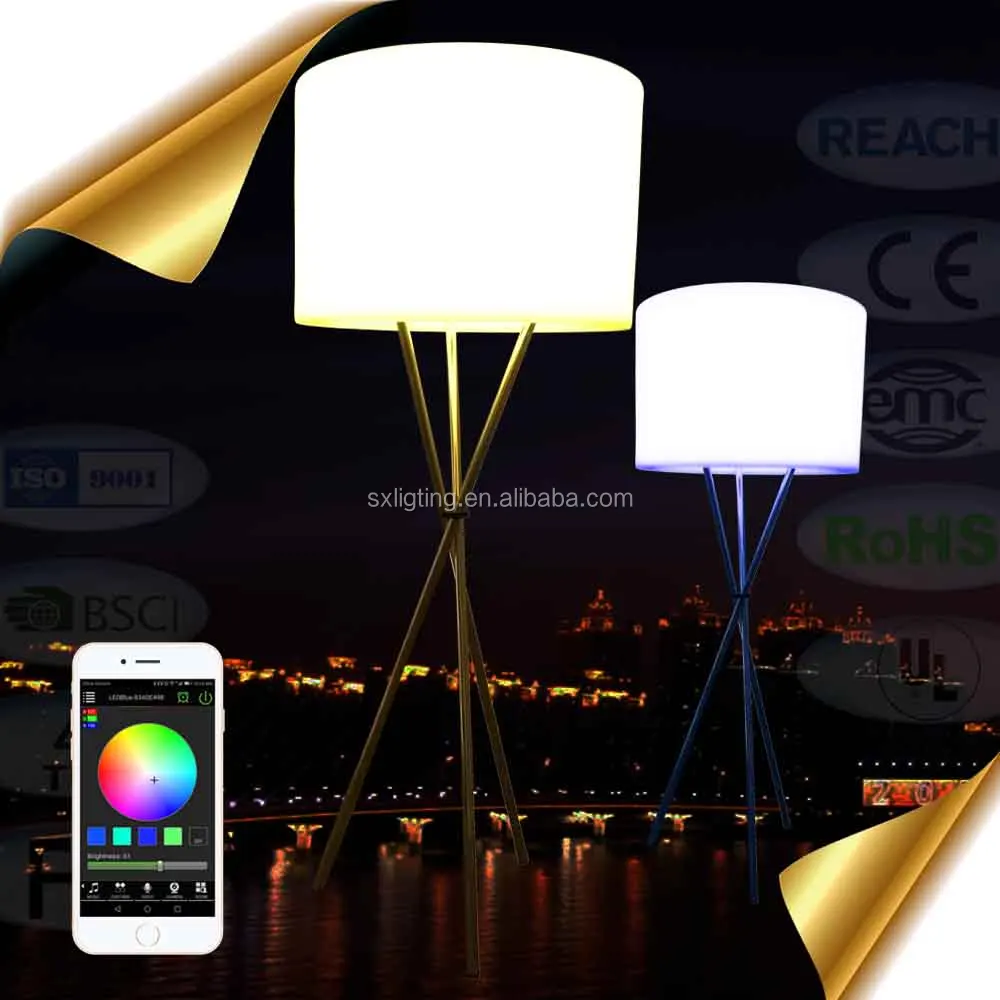 
LED Color Changed Floor Lamp remote control by mobile APP / mobile APP controlled LED Floor Lamp 