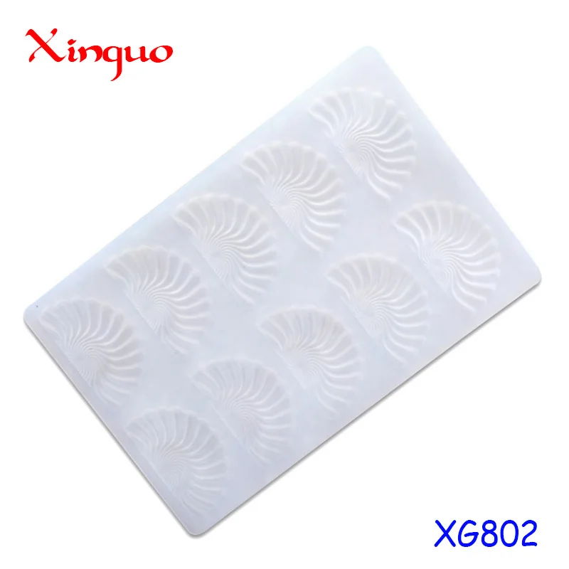 802 Stocked 8 hole fan shape silicone chocolate mold silicone fondant mould cake decoration mould cake tool resin bpa free candy