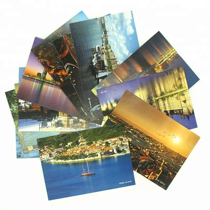 Eco - Friendly Printed Elegant Picture Color Postcard