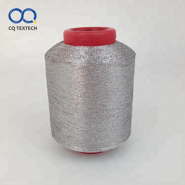 
CQ TEXTECH Free sample high strength polyester metallic yarn for knitting 
