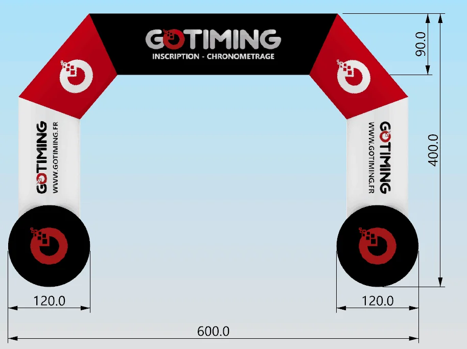 stand alone air tight inflatable arch for sports, custom logo and printing inflatable arch AR-82