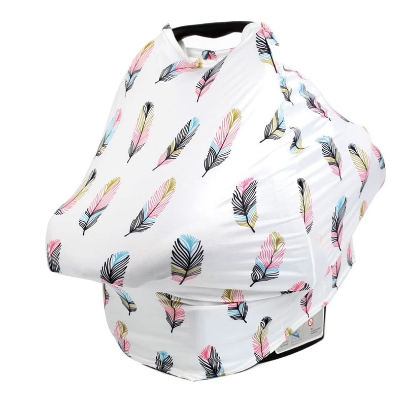 Custom Logo pattern Multi Use nursing printed printed lady baby scarf breastfeeding nursing cover