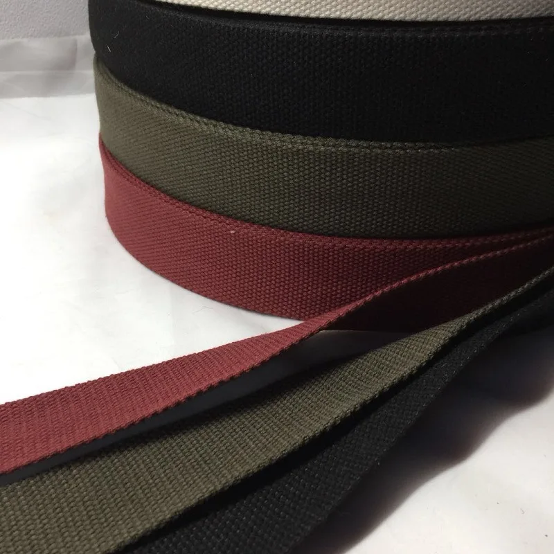 2.2mm thickness heavy cotton webbing tape 2cm 2.5cm 3.2cm 3.8cm 5cm