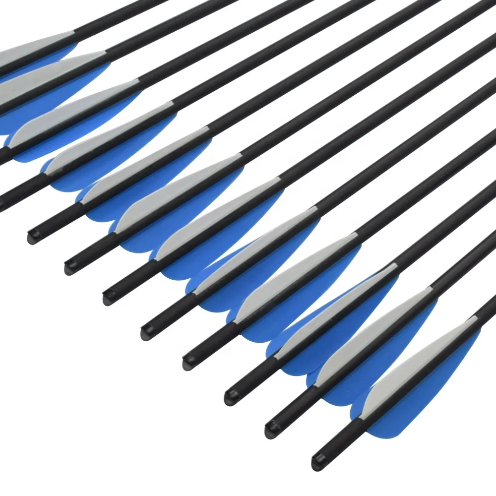 Bow Bolt Fiberglass Arrow Wholesale Blue color for Archery Shooting Hunting Outdoor