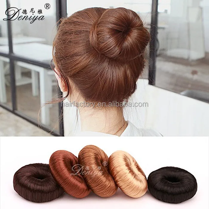
Synthetic material black hair donuts for bun, donut hair accessories bun 
