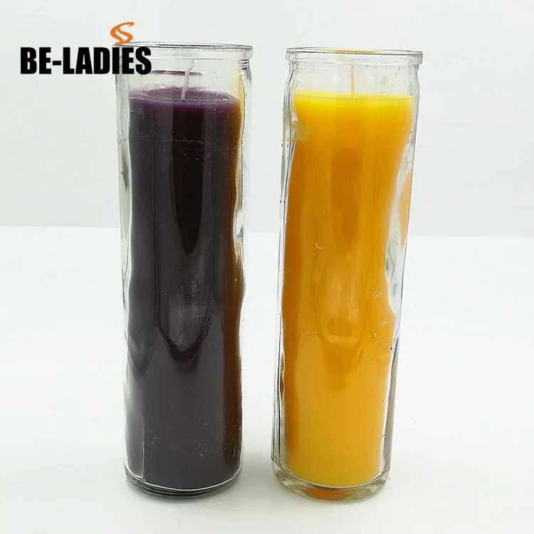 Wholesale 7 days religious Memorial glass candle in bulk