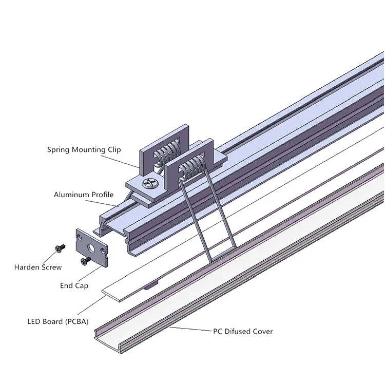 
Professional 24*10*1000mm led linear lamp tube recessed light with sales price 