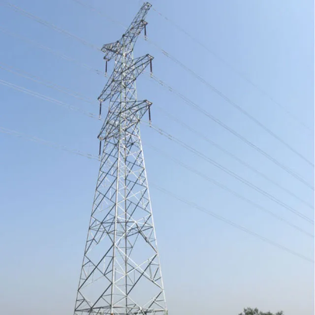 35M Hot dip galvanized lattice angle steel telecommunication tower