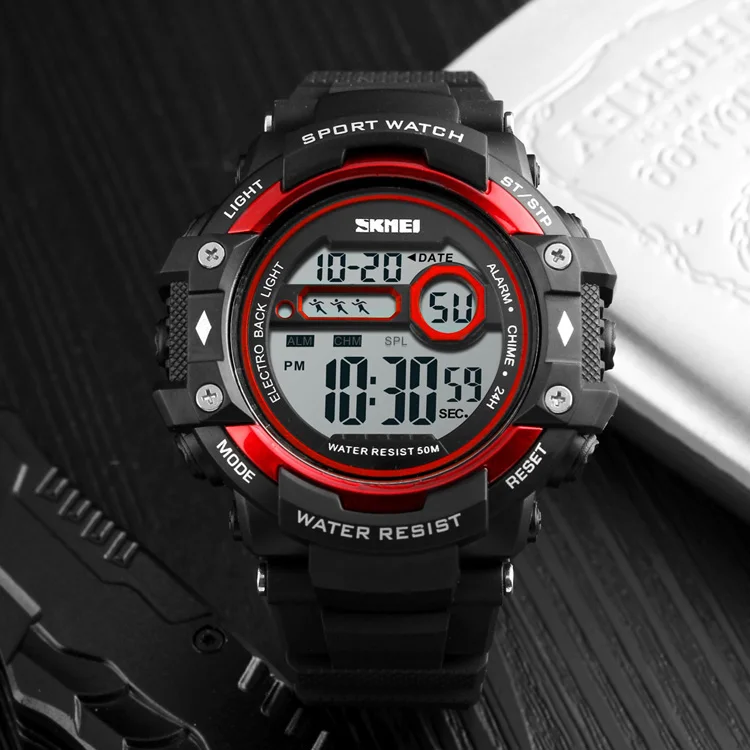 SKMEI 1325 LED Digital Men Sport Watch Week Date Alarm Chronograph Waterproof Male Clock Sport Watches